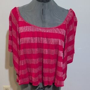 Chic Red Striped Blouse